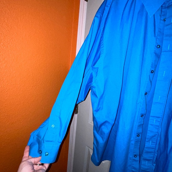 Kings court mens long sleeve button up shirt neck size 22 - Picture 3 of 5